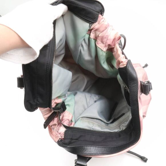 Burberry [Authentic] Pink Nova Check Nylon & Leather XL Shopper Tote Bag w/ COA - Picture 9 of 15